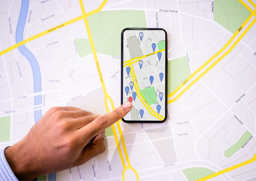 Image of mobile map searching for local martial arts seo