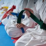 Image of students with different karate belt colors